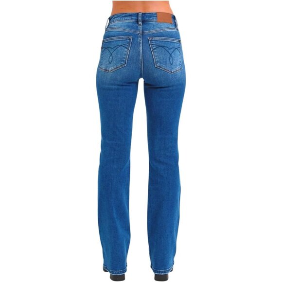 Mid Rise Bootcut Jeans Womens Thermal Lining Dark Wash Size 15 - Picture 3 of 5